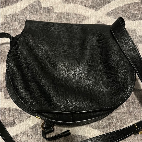 Chloe Black Leather Saddle Bag - Picture 2 of 7